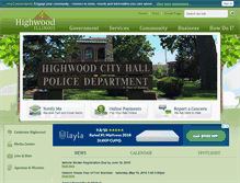 Tablet Screenshot of cityofhighwood.com
